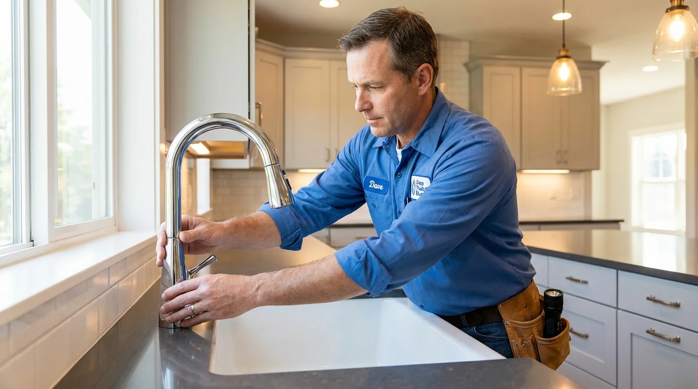 Kitchen faucet installation by Johns Plumbing LLC in Sylvester